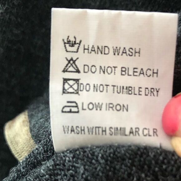 Radzoli M Gray Button Side Wrap Dangling Front Tassels Elegant Boho Cape Sweater - Picture 9 of 9